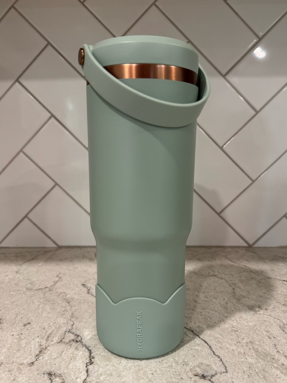 Hydrapeak Mint Green Insulated Travel Tumbler with Handle